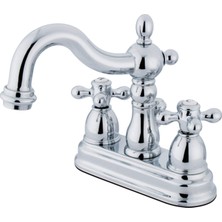 1001 New Orleans EB1601AX Merkezi Lavabo Bataryası Perakende Açılır Pencereli, 4 Inç, Parlak Krom