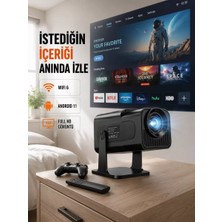 HCS350PRO 1080P Full Hd Taşınabilir Android Projektör Yeni Nesil Midastech