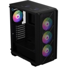 1001 Mag Forge 140A B65 650W 80+ Bronze Tempered Glass Auto Rgb Siyah Atx Bilgisayar Kasası