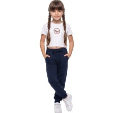 Cubbux Kız Çocuk Düz Dokuma Okul ve Spor Eşofman Altı Pantolon