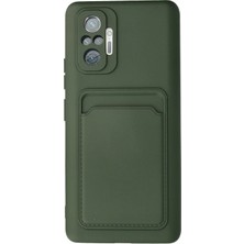 Aconcept Newface Xiaomi Redmi Note 10 Pro Kılıf Kelvin Kartvizitli Silikon - Koyu Yeşil