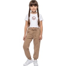 Cubbux Kız Çocuk Düz Dokuma Okul ve Spor Eşofman Altı Pantolon
