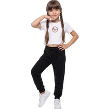 Cubbux Kız Çocuk Düz Dokuma Okul ve Spor Eşofman Altı Pantolon