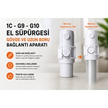 St Parts Xiaomi 1C-G9-G10 Şarjlı Süpürge Uyumlu Teleskopik Boru Gövde Bağlantı Aparatı Yedek Parça