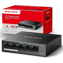 1001 MS105GP, 5-Port Gigabit Desktop Switch With 4-Port Poe+