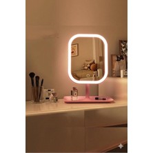 1001 LED Işıklı Ayarlabilir Makyaj Aynası, USB Şarj Edilebilir, 3 Işık Fonksiyonu, Parlaklık Ayar