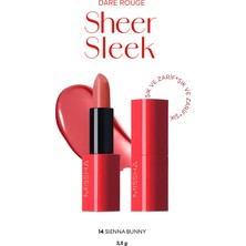 1001 Yoğun Pigmentli Besleyici Nemli Bitişli Ruj Dare Rouge Sheer Sleek (14 Sienna Bunny) 14 Sienna Bun