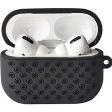 Bezos Airpods Pro 2 (2.nesil) Spor Delikli Kılıf - Siyah-Siyah