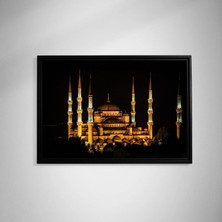 Ahsenico Istanbul – Gece Işığında Sultanahmet-Çerçeveli Tablo