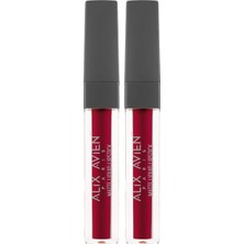 1001 Uzun Süre Kalıcı Kadifemsi Kuruma Yapmayan Mat Likit Ruj - Matte Liquid Lipstick 523 Berry Red (2