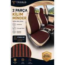 Trobus Mazda Mx-5 Na 1989-1997 Uyumlu Örme Kilim Serisi Ön 2 Koltuk Minder Seti Siyah Kırmızı