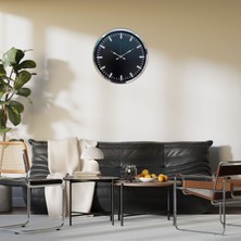 ForWhat Büro Ev Ofis Hediyesi Için 52CM Krom Shadow Prime Desen Duvar Saati