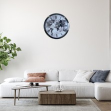 ForWhat Büro Ev Ofis Hediyesi Için 52CM Krom Atlas Legacy Desen Duvar Saati