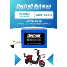 Electroll Motolux F6 Batarya (Standart Kapasite) 48V 14 Ah Lifepo4 (Elektrikli Bisiklet Için)