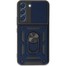Aconcept Newface  Galaxy S23 Kılıf Pars Lens Yüzüklü Silikon - Lacivert