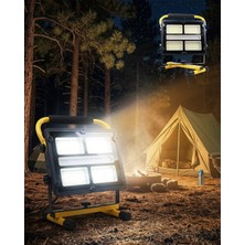 Techora Sale Solar ve USB Şarjlı Güçlü LED Çalışma Lambası Ayarlanabilir Açılı Kamp Feneri
