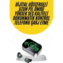 Techora Sale Kablosuz Bluetooth Kulaklık Çift Telefon Destekli Powerbankli Dijital Göstergeli