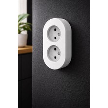 Techora Sale Gri Sıva Üstü Ikili Topraklı Priz – Modern Şık Tasarım, Dayanıklı Elektrik Prizi Çiftli