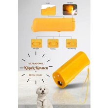 Techora Sale Ultrasonik Köpek Kovucu Eğitim Cihazı El Fenerli Taşınabilir Sarı Pratik Ürün Modeli