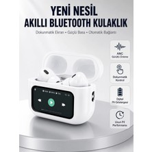 Techora Sale Dokunmatik Ekranlı Bluetooth Kulaklık Anc Gürültü Önleme Suya Dayanıklı Yeni Nesil