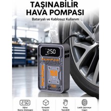 Techora Sale 6000MAH Bataryalı LED Ekranlı Akıllı Hava Kompresörü