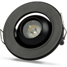 Techora Sale 1 Adet Noas YL94 0201 Siyah Kasa 1W LED Spot 6500K Beyaz Işık