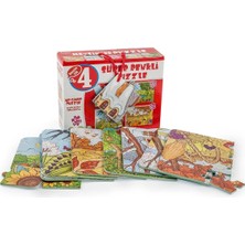 Techora Sale 2488  Mevsimler Süper Renkli Puzzle 4lü