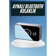 Techora Sale Powerbankli Bluetooth Kulaklık Yüksek Ses Aynalı Çift Dijital Gösterge Ekranı