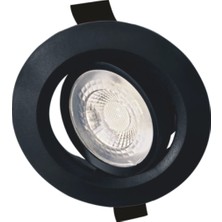 Techora Sale 1 Adet Cata Ct 5200 Lal Siyah Kasa 7W Sıva Altı LED Spot Beyaz Işık 6400K