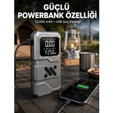 Techora Sale LED Işıklı Akü Takviye ve Lastik Şişirme Cihazı