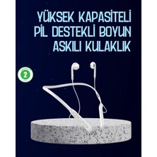 Techora Sale USB Şarjlı Uzun Ömürlü Boyun Askılı Bluetooth Kulaklık