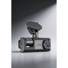 Techora Sale Geri Görüş Kameralı 3 Kameralı Araç Içi Kamera Gece Görüşlü Dashcam