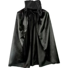 Techora Sale Siyah Renk Yakalı Halloween Pelerini 90 cm