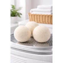 Techora Sale Doğal Xxl Yün Kurutma Topu (3’lü Set) – Çamaşır Kurutma Makinesi Için