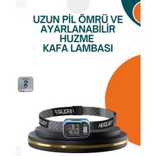 Techora Sale Type C Şarjlı LED Kafa Lambası Güç Göstergeli 53 Modlu