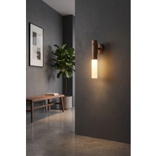 Techora Sale Lüks Ahşap Renk Şarjlı LED Aplik Hareket Sensörlü Kablosuz Günışığı Duvar Lambası