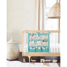 Techora Sale Baby 9 Cepli Bağlamalı Beşik Kenarı Düzenleyici (Yeşil)