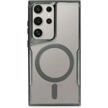 Aconcept Newface  Galaxy S23 Ultra Kılıf Boyi Magsafe Silikon Kapak - Yeşil