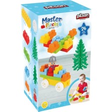 Techora Sale 03 584-1010358401002 Aksesuarlı Master Bloklar 24 Parça