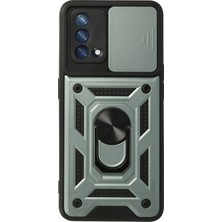 Aconcept Newface  A74 4g Kılıf Pars Lens Yüzüklü Silikon - Yeşil