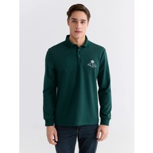 Lc Waikiki Yeni Sezon Polo Yaka Baskılı Erkek Sweatshirt
