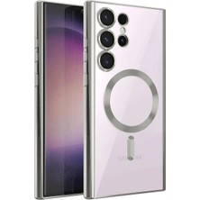 Aconcept Newface  Galaxy S23 Ultra Kılıf Kross Magneticsafe Kapak - Gümüş