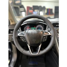 Stilix Garage Ford Mondeo Fiesta Mondeo Focus 2018-2022 Uyumlu Araca Özel Deri Direksiyon Kılıfı