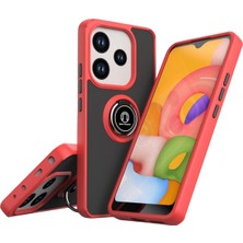 Aconcept Newface Xiaomi Redmi Note 14 4g Montreal Yüzüklü Silikon Kapak - Kırmızı