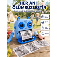 Asil Sepet Asiltech Çocuklar Için Termal Baskılı Dijital Fotoğraf Makinesi Ön ve Arka Kameralı