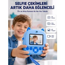 Asil Sepet Asiltech Selfie Özellikli Çocuk Fotoğraf Makinesi Mürekkepsiz Termal Baskı Teknolojisi