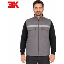 3k Mağaza Gri Gabardin Yelek
