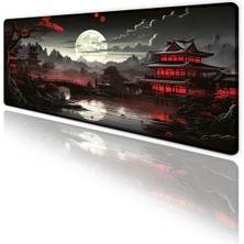 Mey İthalat Japon Minka Temalı Gamer Kaymaz Masa Üstü Oyun Gaming Klavye Mouse Pad 70X30CM