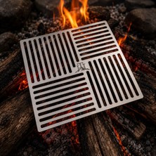 TH Bushcraft Izgara Teli 20X20 cm 304 Pasla Nmaz Çelik Kamp Ateşi Izgarası Taşınabilir Kamp Ekipmanı