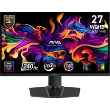 MSI Msı 26.5" Mag 271QP Qd-Oled X24 0.03MS 240HZ Hdmı-Dp Gaming Monitör 2560X1440